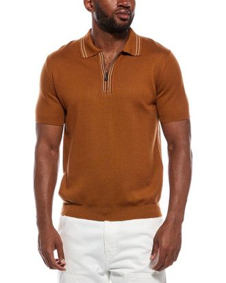 Isaia Wool, Silk, & Cashmere-Blend Polo Sweater
