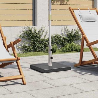 vidaXL Base De Sombrilla Cuadrada De Granito Negro 28,5 Kg Vidaxl