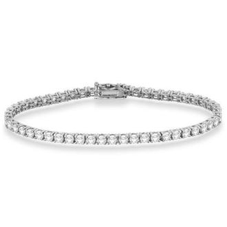 Allurez Eternity Lab Diamond Tennis Bracelet 14k in White Gold at Nordstrom, Size 7