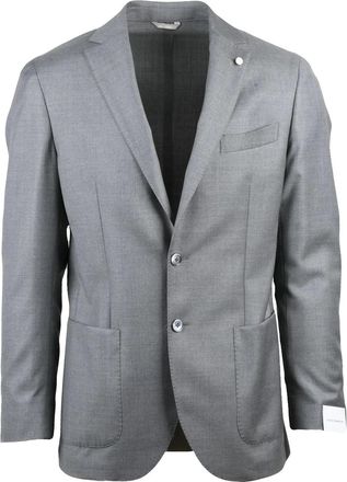 Lubiam Virginia Wool Rounded Jacket with Classic Two-Button Closure
