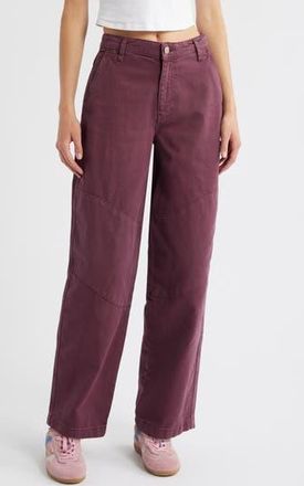 Damson Madder Drew Wide Leg Jeans in Burgundy at Nordstrom Rack, Size 14 Us / 18 Uk