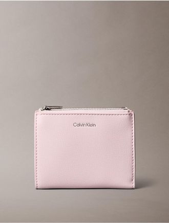 Calvin Klein Womens Foil Logo Double Zip Card Case - Open Misc