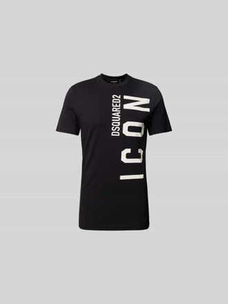 Dsquared2 Slim Fit T-Shirt aus reiner Baumwolle in Black, Gr&ouml;&szlig;e XXL