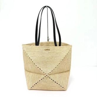 Loewe Tweedehands leren schoudertassen - Dames - Vintage Shopper - Beige - ONE Size - Leer - Vintage