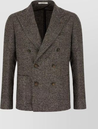 Tagliatore double-breasted textured fabric jacket