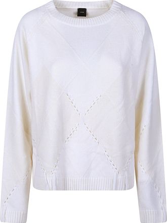 Pinko Berna Textured Geometric Wool Sweater