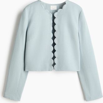 H&M Jacke mit Wellenkanten - Helles Mattt&uuml;rkis