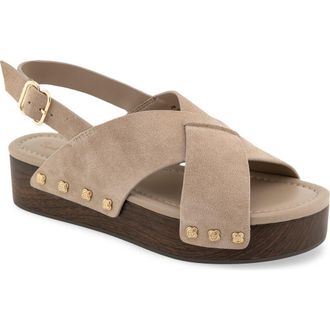 Splendid Quintana Platform Slingback Sandal in Moonstone at Nordstrom, Size 6.5