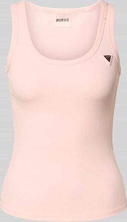 Guess Slim Fit Top aus Viskose-Mix Modell Colette in Hellrosa, Gr&ouml;&szlig;e XS