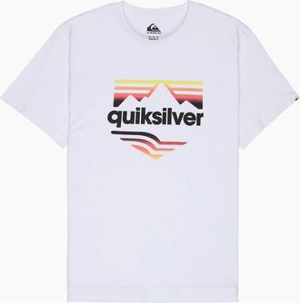 Quiksilver Mens Quiksilver Mens EV Horizon Fade Graphic Short Sleeve T-Shirt - White - Size: 36