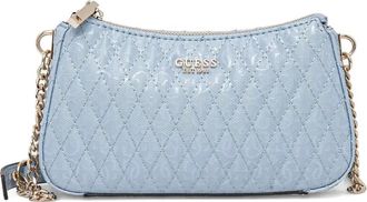 Guess Co Borsa a spalla in pelle trapuntata - Blu