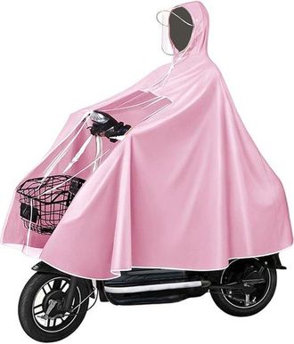 OEM Poncho Impermeable Poncho Impermeable Cortavientos Ciclismo, Chaqueta Impermeable Capucha, Bicicletas Monta&ntilde;a Bicicletas El&eacute;ctricas (rosa)