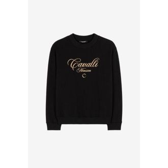 Roberto Cavalli Mansion Logo Cotton Sweatshirt, Size X-Small