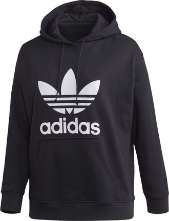adidas Originals Womens Trefoil Hoodie Sweatshirt Hooded, Black/White, Small