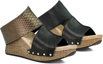 Modzori Virginia Reversible Sandal In Snake/black