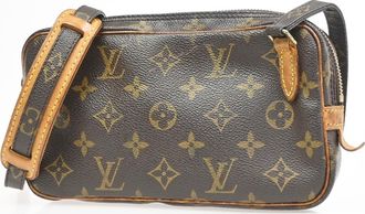 Louis Vuitton Pochette Marly Bandouliere Monogram Canvas Brown Canvas Handbag (Pre-Owned)