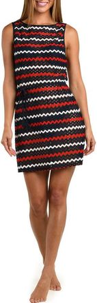 Sunshine 79 American Sweetheart Stripe Sleeveless Dress in Blue Multi at Nordstrom, Size X-Small