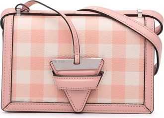 Loewe Borsa a tracolla Barcelona piccola in pelle a quadri 2018 - Rosa