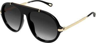 Chlo&eacute; Panthos Sunglasses - female - Chlo&eacute; - Sunglasses - Black - 58 MM - Accessories