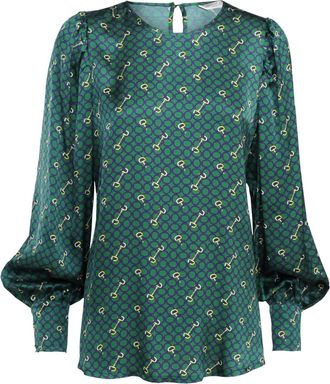 Summum Womens Bits And Rounds Top In Forest Green
