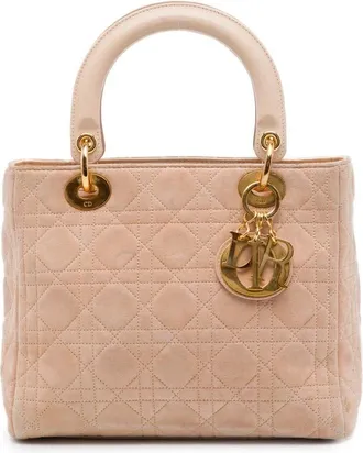 Dior Pre-owned Dior Medium Suede Cannage Lady Dior Ladies R927GPSQRLIE60AY