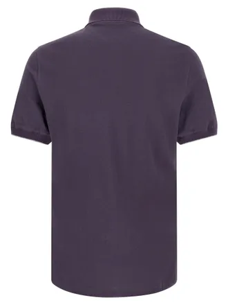 Brunello Cucinelli Logo-Embroidered Cotton Piqu&eacute; Polo Shirt - Purple