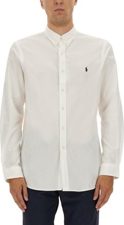 Polo Ralph Lauren Slim Fit White Button-Up Shirt