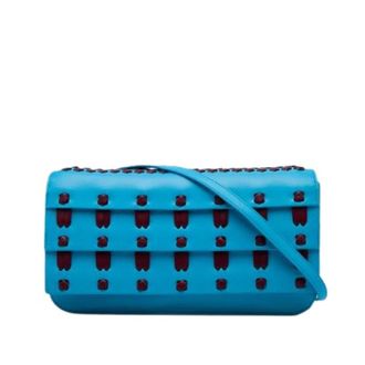 Bottega Veneta Pre-owned Crossbody Bag - Dames - Pre-owned - Blauw - Maat: ONE Size Leer