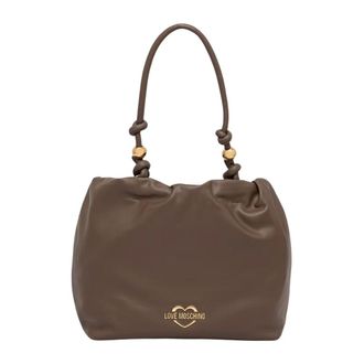 Love Moschino Shopper Tote - Dames - Tassen - Bruin - Maat: ONE Size Zijde