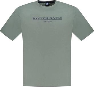 North Sails Klassiek T-shirt Ronde Hals - Heren - T-shirts - Groen - XL - Katoen - Tops