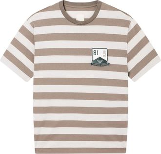 Emporio Armani Beige Crew Neck T-Shirt