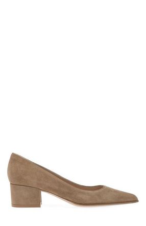 Gianvito Rossi Piper Pump 45 in Brown Suede at Nordstrom, Size 41.5
