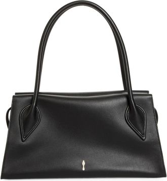 Christian Louboutin Medium Baguette Leather Shoulder Bag in Black at Nordstrom