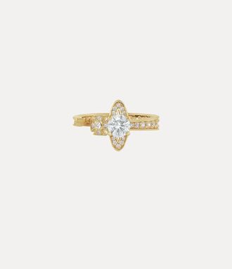 Vivienne Westwood Maitena Ring Gold Silver / Cubic Zirconia Unisex