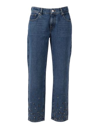 7 For All Mankind Calie Straight Ankle Dance With Crystals & Studs