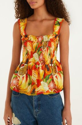 Farm Rio Fruit Garden Top in Fruit Garden Red at Nordstrom, Size Xx-Small