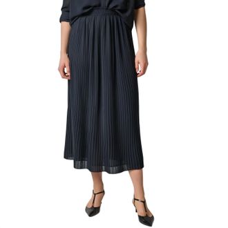 Lilla P Pleated Maxi Skirt In Black