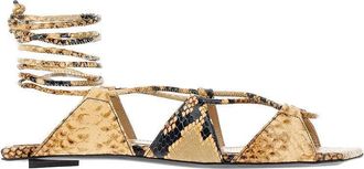 The Attico Reneè python-print leather sandals Woman 36