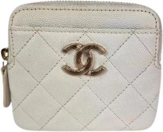 Chanel Pre-owned Wallets, female, White, Size: ONE SIZE Pre-owned Canvas Wallet