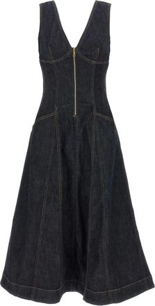 Self Portrait Dames, Jurken, Blauw, Maat: XS Denim