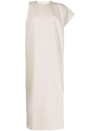 Uma Wang asymmetric quilted T-shirt dress - Brown