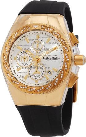 Technomarine Special Edition Cruise Glitz Chronograph Quartz White Dial Mens Watch TM-117002