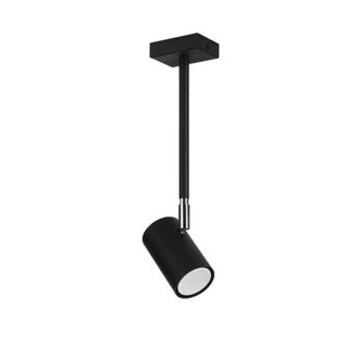 Wonderlamp Foco de techo orientable en negro y cromo