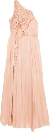 Ulla Johnson Aisha One-Shoulder Avondjurk - Dames - Avondkleed - Beige - XS - Leer - Kleedjes