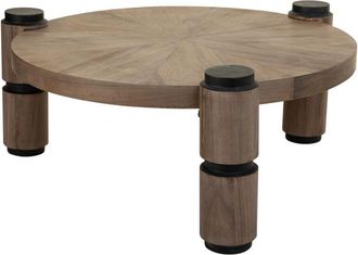 Wanderlust Deco Wanderlust Deco - Mesa De Centro De Madera Y Metal Marron D110x46