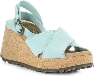 FLY London Dony Platform Wedge Sandal in Mint at Nordstrom, Size 10-10.5Us