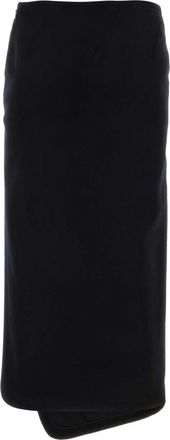 Ann Demeulemeester Womens Black Felt Oline Skirt Gonne
