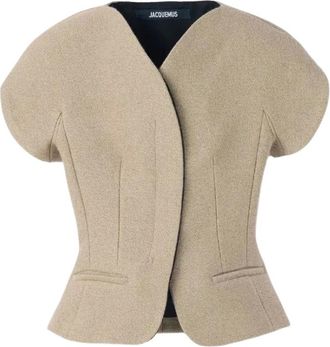 Jacquemus Dames, Jassen, Beige, Maat: XS Katoen