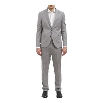 Daniele Alessandrini Single Breasted Suits, male, Gray, Size: XL Abito Monopetto