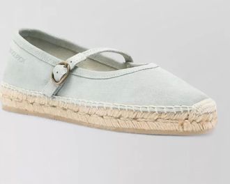 Woolrich suede leather ballet espadrilles round toe